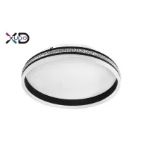 Żyrandol LED 48W 4000K 50cm czarny do salonu i biura