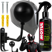 UCHWYT WIESZAK OBROTOWY NA KASK + ŚRODEK DO CZYSZCZENIA SZYB WIZJERA MOTUL