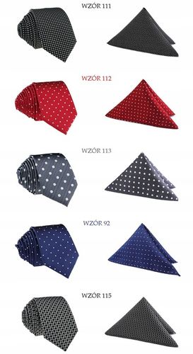 ZESTAW KOMPLET = KRAWAT i POSZETKA ( CHUSTECZKA ) na Arena.pl