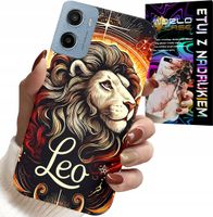 ETUI DO MOTOROLA E15 / G05 - LEW, ZNAK ZODIAKU ASTRONOMIA, CASE + FOLIA