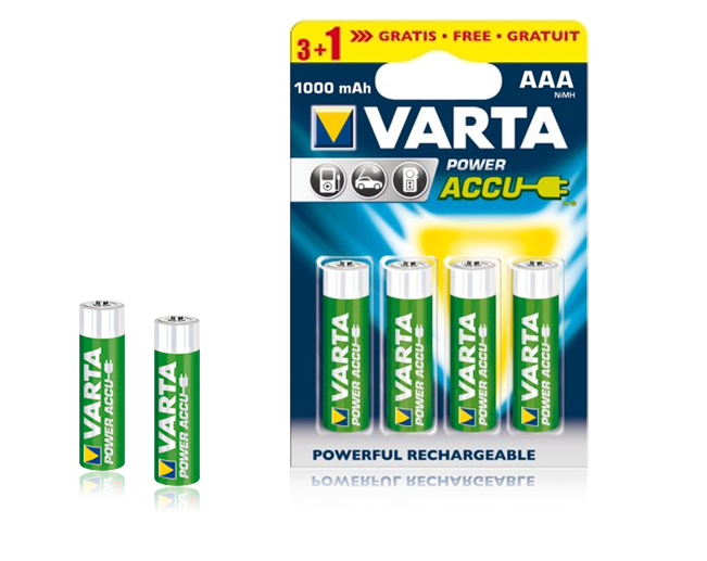 BAT0254 Akumulator VARTA AAA 1000mAh 4szt./bl. zdjęcie 1