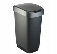 Kosz na śmieci Rotho TWIST 50 l srebrny