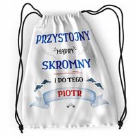 Plecak Dla Piotra Sportowy Szkolny Worek Torba Z Nadrukiem Ze Zdjęciem