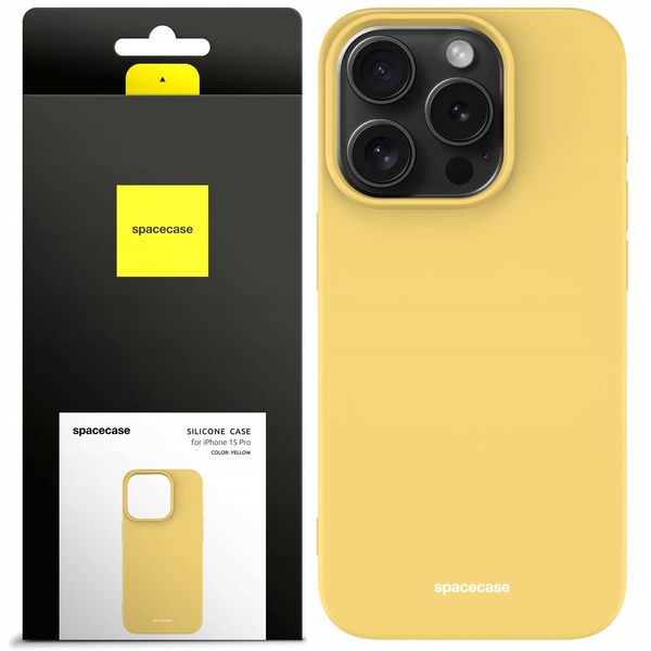 Spacecase Silicone Case Iphone 15 Pro Yellow zdjęcie 1