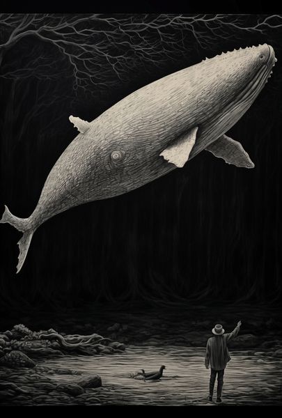 Plakat 67,5x100cm Biały Wieloryb zdjęcie 1