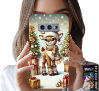 ETUI DO SAMSUNG GALAXY S10E - RENIFER, WZORY BOŻONARODZENIOWE + FOLIA