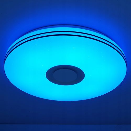 Plafon Natynkowy Lampa Sufitowa Oprawa 72W RGB CCT Głośnik Pilot biały na Arena.pl