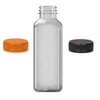 BUTELKA PET 400ML KWADRATOWA Z NAKRĘTKĄ do smoothie soków 50 SZTUK