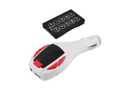 TRANSMITER FM LCD microSD USB MP3 JACK Biały na Arena.pl