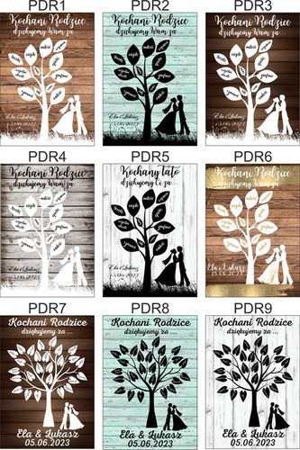 Podziękowania dla rodziców na ślub wesele prezent na Arena.pl