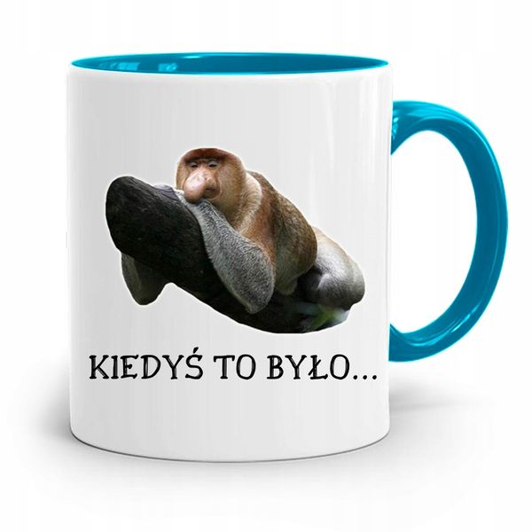 Kubek Błękitny Nosacz Janusz Kiedyś To Było... Z Nadrukiem Ze Zdjęciem zdjęcie 1
