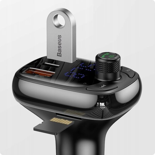 BASEUS TRANSMITER FM BLUETOOTH SZYBKA ŁADOWARKA 3x USB USB-C 36W PD QC zdjęcie 13