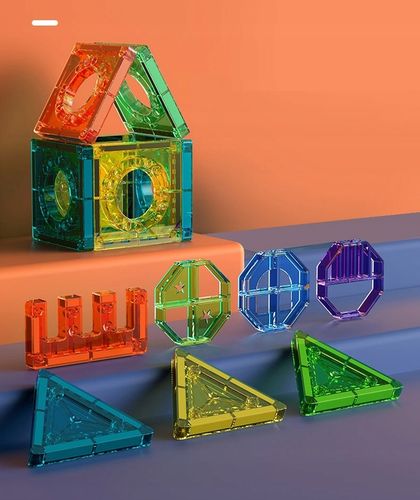 KLOCKI MAGNETYCZNE KONSTRUKCYJNE DUŻE PANELE EDUKACYJNE 3D DLA DZIECI 149EL na Arena.pl