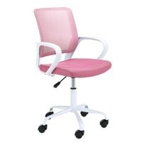 Fotel dziecięcy FD-6 materiałowy - Biały-Różowy