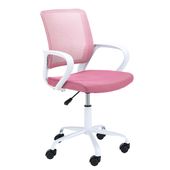 Fotel dziecięcy FD-6 materiałowy - Biały-Różowy