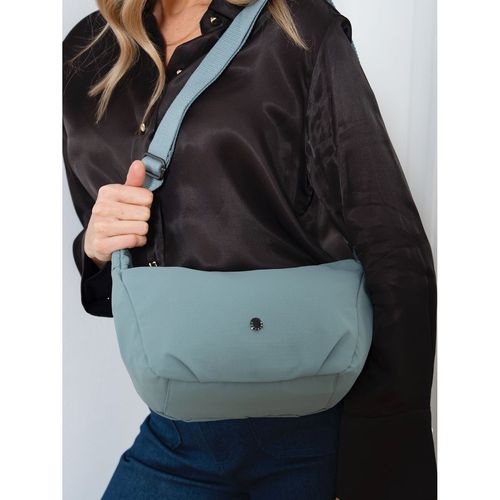 niebieska torebka damska z poliestru z kieszenią zamykaną na suwak na Arena.pl