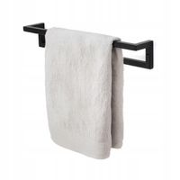 CZARNY UCHWYT Wieszak na ścianę na ręcznik do łazienki loft 40 cm