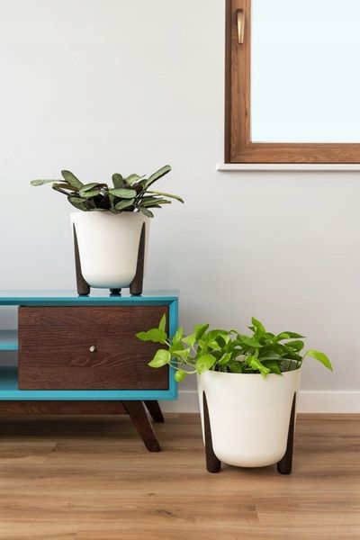 Donica 34 cm FRIDA biała ECO RECYCLED 2387 zdjęcie 4