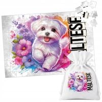 PUZZLE TRADYCYJNE - PIES PSY PIESEK RASA MALTAŃCZYK - 192 el