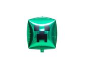 Balon foliowy zielony Minecraft 3D, 25x25 cm (luz)