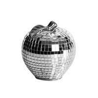 Figurka ceramiczna glamour jabłko MIRONA 9X9X11 srebrna