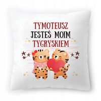 Poduszka Dla Tymoteusza Na Urodziny Ze Zdjęciem Na Prezent Biała 40X40 Cm