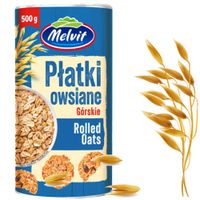 Melvit PŁATKI OWSIANE GÓRSKIE 500g TUBA