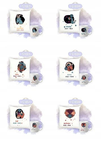 Zestaw Poduszka i Kubek Nadruk Personalizacja PREZENT ZNAK ZODIAKU RAK na Arena.pl