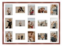 Ramka na 15 zdjęć Hekla 60x80x15 MDF galeria różowe złoto 1szt.