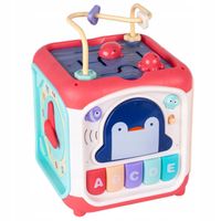 EDUKACYJNA INTERAKTYWNA KOSTKA SENSORYCZNA SORTER LABIRYNT PIANINKO 7W1
