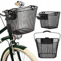 KOSZYK METALOWY DUŻY KOSZ ROWEROWY NA KIEROWNICĘ NA CLICK DO ROWERU ROWER