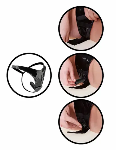 Winylowe Stringi Z Wibracją - Fetish Fantasy Series 10-Function Remote Fantasy Panty na Arena.pl