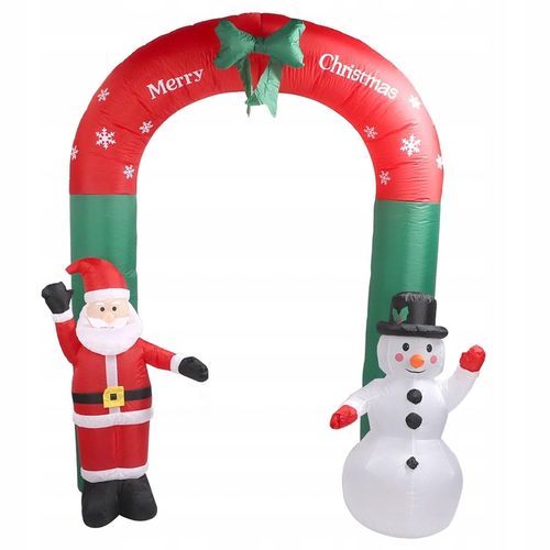 Brama Bramka Dmuchana Ozdoba Świąteczna Mikołaj Bałwan na Święta Duża 240cm na Arena.pl