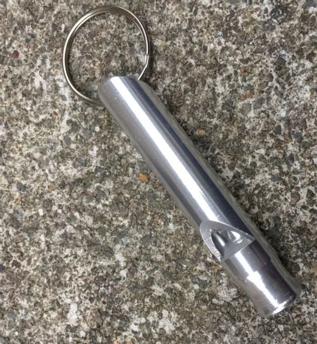 Gwizdek Alarmowy Sygnałowy Niskie Częstotliwości Pisk Odstraszasz Srebrny na Arena.pl