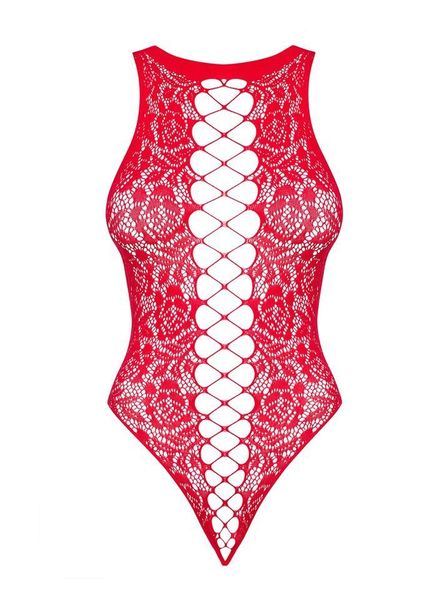 Odważne, Czerwone Body - Obsessive B120 S/M/L zdjęcie 3