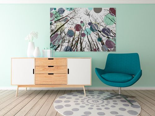 24201 Obraz na płótnie DRZEWA KOŁA PASTELE na Arena.pl