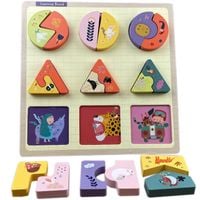 puzzle drewniane edukacyjne zwierzątka zkb-2053