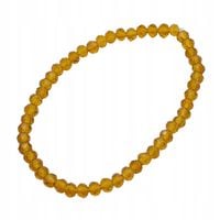 Bransoletka z drobnych fasetowanych koralików w kolorze herbacianym