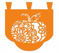 D76 Zazdrostka kuchenna firana ażurowa DYNIA jesień SZELKI 35x35 cm pomara