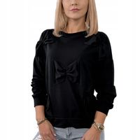 Bluza typu oversize z dodatkiem pięknych kokard MILLEN CZARNA