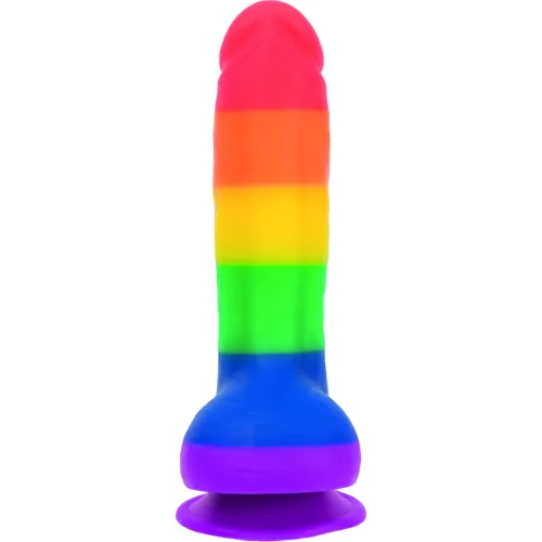 addiction justin dong 20 cm rainbow - silikonowa forma anatomiczna na Arena.pl