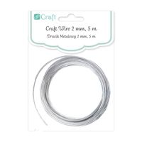DRUCIK METALOWY 2MM X 5M CEDR-006 DP CRAFT SREBRNY