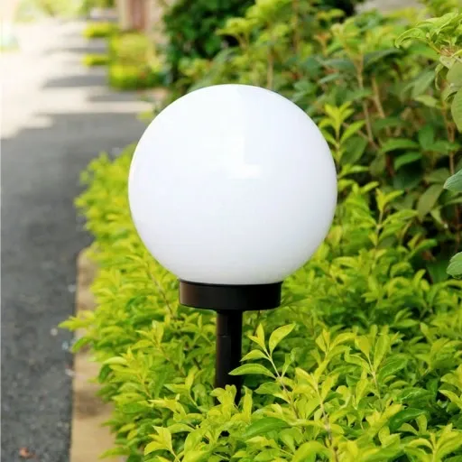 lampa solarna MLECZNA KULA lampka 15cm 4 LED P-015 zdjęcie 2