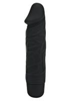 Czarny Naturalny Wibrator Silikonowy Penis - Silicone Classic