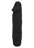 Czarny Naturalny Wibrator Silikonowy Penis - Silicone Classic