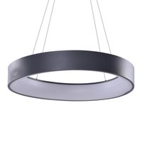 Okrągła lampa wisząca Solvent LED 120W z pilotem szara