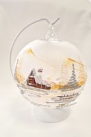 Szklana Bombka na Stojaku z Miejscem na Świeczkę Święta