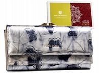 Portfel damski skórzany na bigiel RFID w pudełku na prezent PETERSON