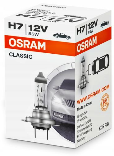 ŻARÓWKA OSRAM H7 55W 12V Homologacja E1 ECE R37 1 SZT ORYGINALNA na Arena.pl