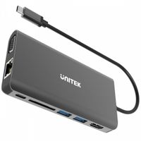 2 x Adapter USB-C HUB 8w1 USB 3.1 Typ-C PD 100W Unitek